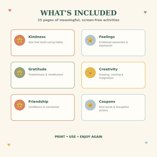 Little Joys Kids Activity & Kindness Bundle | 25-Page Printable PDF
