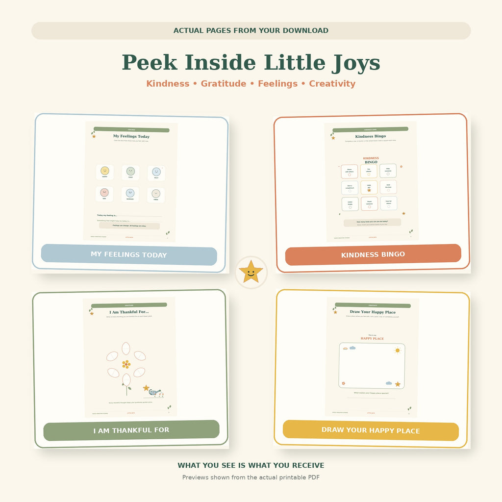 Little Joys Kids Activity & Kindness Bundle | 25-Page Printable PDF