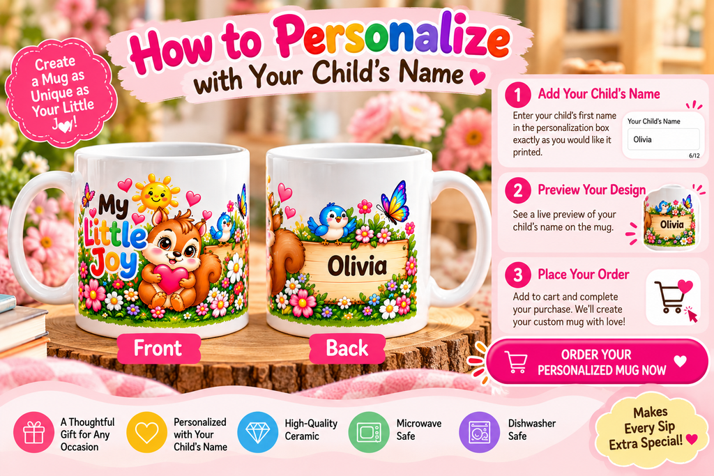 Personalized Coffee Mug – Custom Name Ceramic Mug | My Little Joy