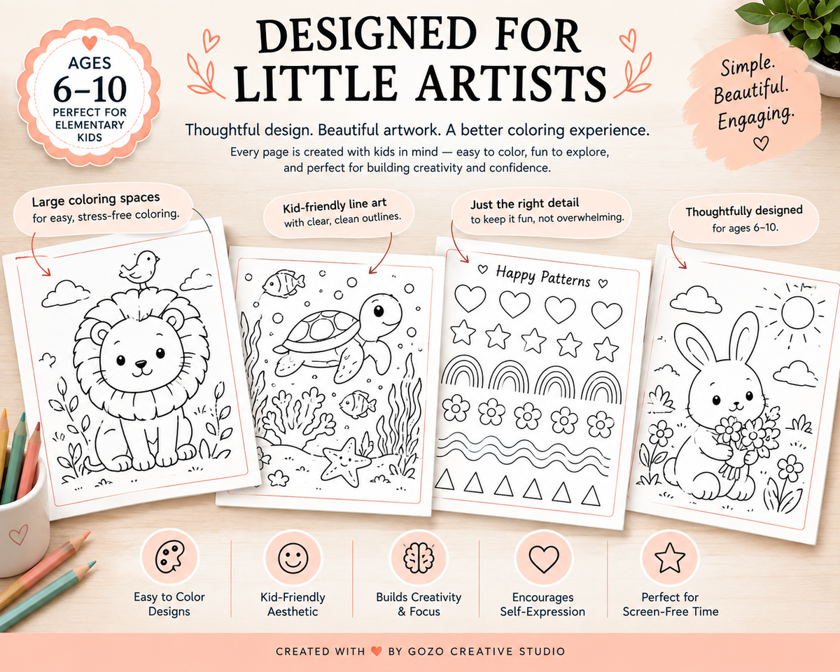 Little Joys: Calm & Color — Printable Coloring & Activity Book for Kids